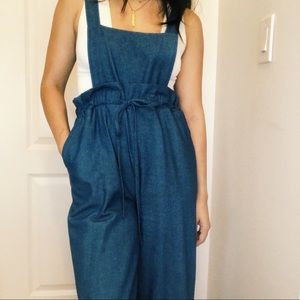 Ruffled overalls